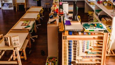 Geometry and mathematics materials in a Montessori classroom